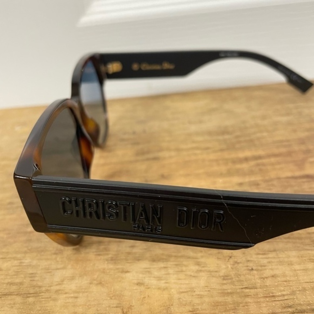 DIOR DIORID1 57-16 145 Dark Havana Tortoise Sunglasses - Picture 4 of 16